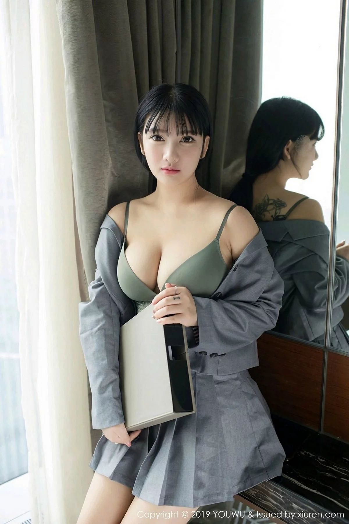 Xrmnw.Com[YouWu尤物馆]Vol.138_巨乳嫩模小尤奈私房黑色高叉连体内衣秀傲人豪乳诱惑写真59P