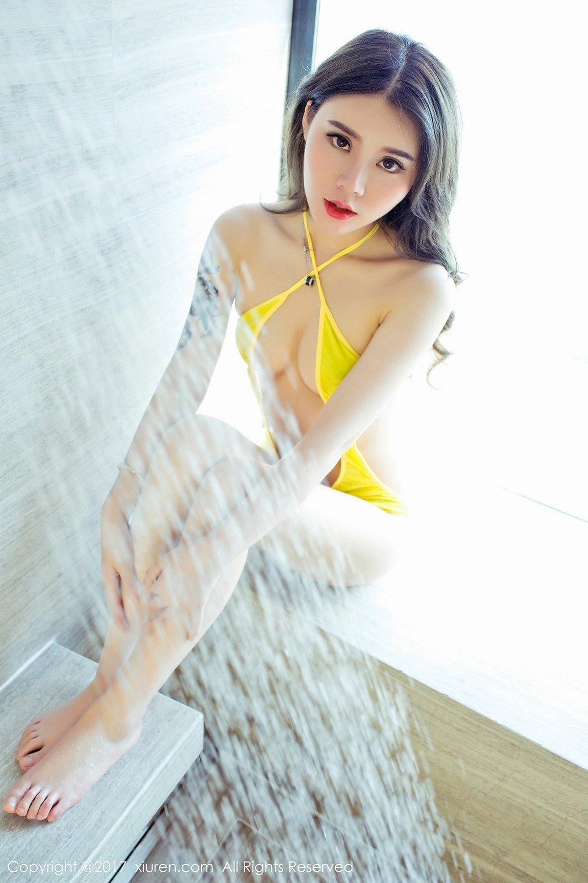 Xrmnw.Com[XiuRen秀人网]No.763_嫩模爱丽莎Lisa缕空旗袍透视秀美乳浴室里高叉比基尼性感写真60P